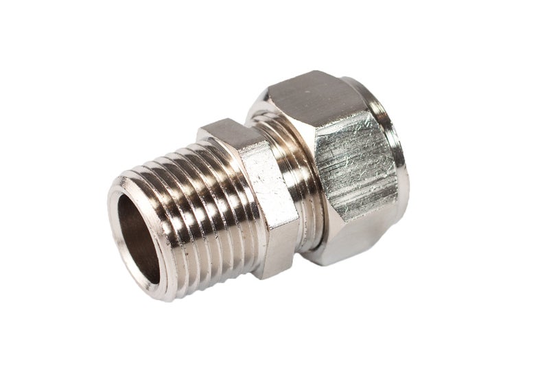 Maxline M8002 Straight Fitting for 1/2-Inch Tubing with 1/2-Inch Male NPT Thread